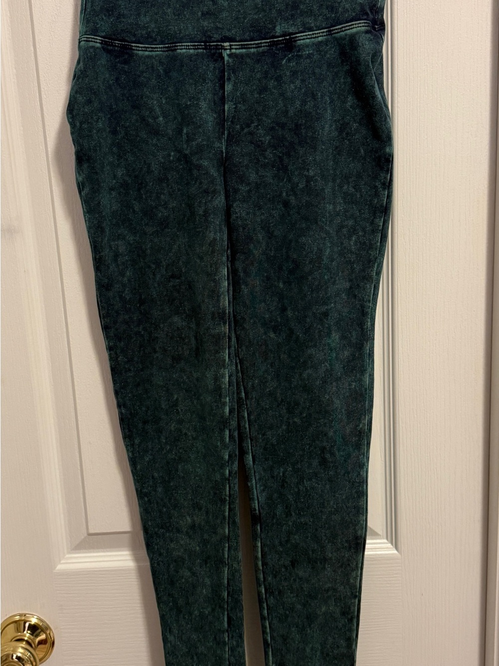 Zenana Teal Mineral Washed Leggings